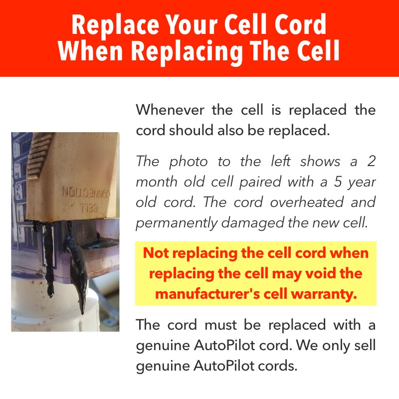 AutoPilot Pool Pilot Cell Cable 12' f/ Digital & Soft Touch Models - 952-ST/DIG
